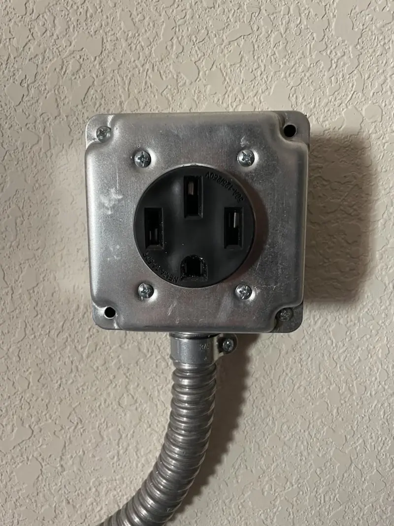 NEMA 14-50 outlet installed for Smart Home Electrical in Hales Corners